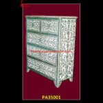 Glass Inlay Chest Of Drawers
