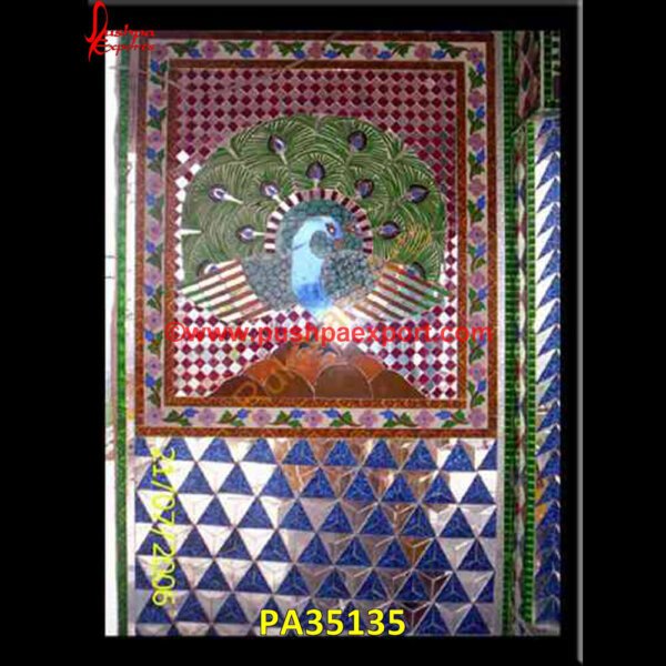 Indian Mosaic Wall Art For Bedroom PA35135 Mosaic Mirrored Wall Panel, Glass Mosaic Wall Panels, Glass Inlay Furniture, Glass Tile Wall Panels, Mosaic Tile Wall Panels, Mosaic Wall Art Panel, Glass Mosaic Decor.jpg