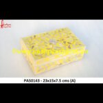 Yellow Mother of Pearl Box