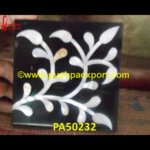 Square Mother Of Pearl Coasters Set