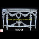 Silver Plated Carved Console Table