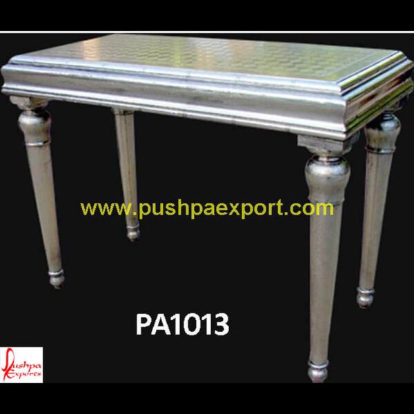 Silver Carving  Side Table PA1013 round silver coffee table,silver coffee table set,silver console table,silver table,black and silver coffee table,Silver carved accent table,Silver carved console table.jpg