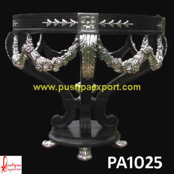 Modern Silver Carved Vanity Table PA1025 round silver coffee table,silver coffee table set,silver console table,silver table,black and silver coffee table,Silver carved accent table,Silver carved console table.jpg
