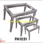 Silver Metal Carving Table