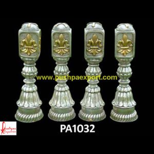 Floral Carving Silver Table Legs
