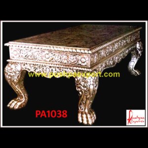 Antique Silver Carving Console Table
