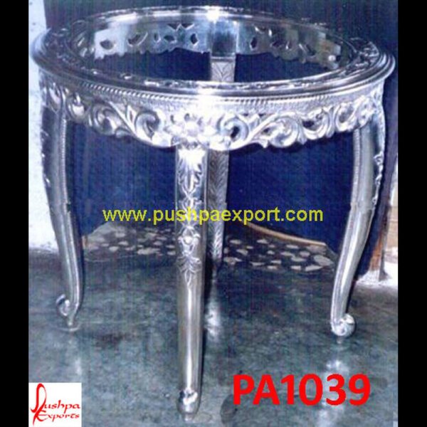 Round Silver Engraved Table PA1039 small silver table,small silver coffee table,silver wood coffee table,silver vanity table,silver vanity desk,silver sofa table,silver glass table,silver glass console table,silver glass coffee t.jpg