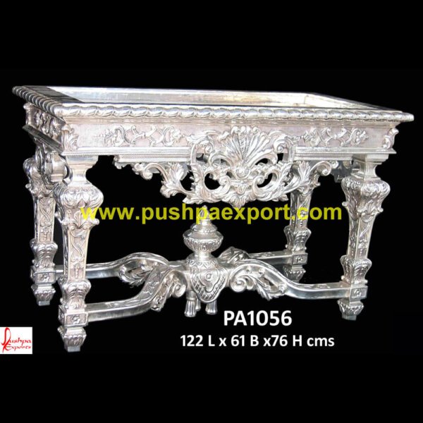 Silver Carved Table PA1056 small silver table,small silver coffee table,silver wood coffee table,silver vanity table,silver vanity desk,silver sofa table,silver glass table,silver glass console table,silver glass coffee t.jpg