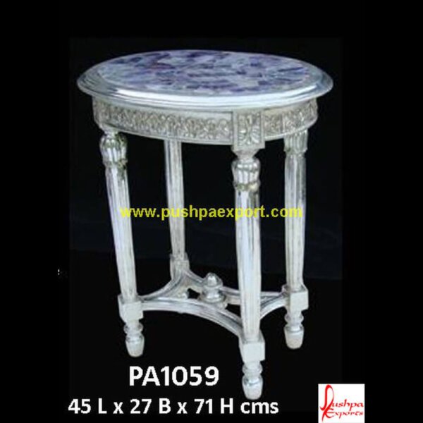 Handmade Silver Table PA1059 small silver table,small silver coffee table,silver wood coffee table,silver vanity table,silver vanity desk,silver sofa table,silver glass table,silver glass console table,silver glass coffee t.jpg