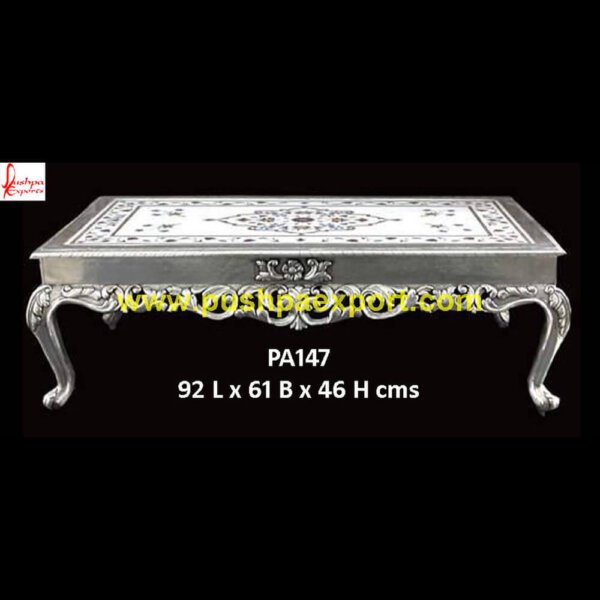 Silver Metal Table PA147round silver coffee table,silver coffee table set,silver console table,silver table,black and silver coffee table,Silver carved accent table,Silver carved console table.jpg