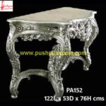 Silver Carving Console Table For Living Room