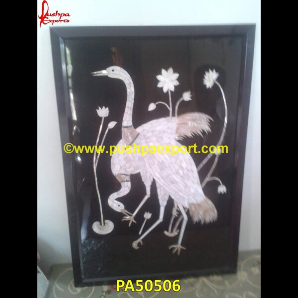 Crane Inlaid MOP Painting PA50506 Inlay Painting, What Is Inlay Painting, Shell Inlay Painting, Shell Inlaid Painting, Pearl Inlay Painting, Pearl Inlaid Painting, Mop Inlay Painting, Mop Inlaid Painting, Inlaid Painting.jpg