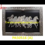 Mother Of Pearl Painting Of Running Horses