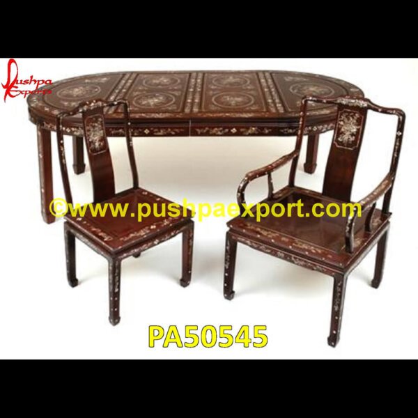 Antique Mother Of Pearl Inlay Dining Table PA50545 Inlay Table, Inlay Table Top, Mother Of Pearl Console Table, Mother Of Pearl Inlay Table, Turquoise Inlay Table, Waterfall Inlay Console Table, Antique Coffee Table With Inlay, Antique.jpg