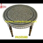 Mother Of Pearl Inlay Round Table