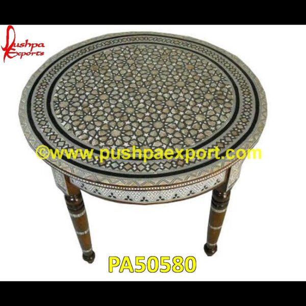 Mother Of Pearl Inlay Round Table PA50580 Inlaid Ivory Table, Inlaid Mother Of Pearl Table, Inlaid Round Dining Table, Inlaid Stone Table Tops, Inlaid Table And Chairs, Inlaid Wood Dining Room Tables, Inlaid Wood End Tables.jpg