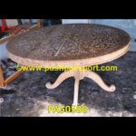 Mother Of Pearl Inlay Round Dining Table