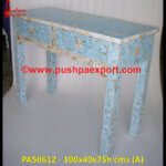 Turquoise MOP Inlay Console Table