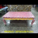 Pink Mother Of Pearl Inlay Table