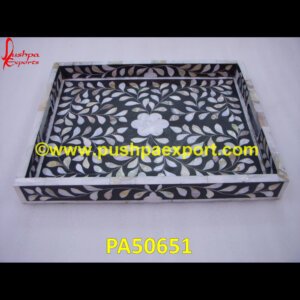 Antique MOP Inlaid Wooden Tray
