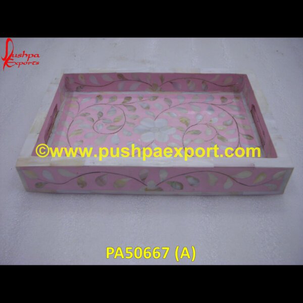 MOP Inlay Pink Tray PA50667 (A) Mop Inlay Tray, Moroccan Inlay Tray, Pearl Inlaid Tray, Shell Inlaid Tray, Small Inlay Tray, Tray With Inlay, Vanity Tray Inlay, White Blue Bone Inlay Tray, White Mother Of Pearl Inlay.jpg