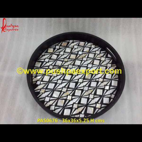 Mother Of Pearl Round Tray PA50676 Bone Inlay Tray, Inlay Tray, Black And White Bone Inlay Tray, Blue Bone Inlay Tray, Bone Inlay Cake Stand, Bone Inlay Round Tray, Bone Inlay Serving Tray, Bone Inlay Tray Australia.jpg