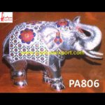 German Silver Plated Elephant Idol