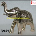 Silver Engraved Elephant Idol