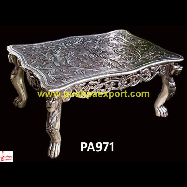 Royal Carving Silver Table PA971 small silver table,small silver coffee table,silver wood coffee table,silver vanity table,silver vanity desk,silver sofa table,silver glass table,silver glass console table,silver glass coffee ta.jpg