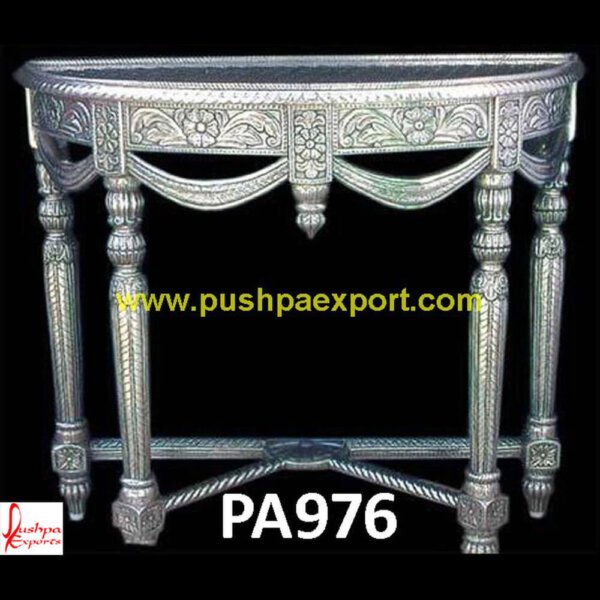 Silver Metal Carving Vanity Table PA976 small silver table,small silver coffee table,silver wood coffee table,silver vanity table,silver vanity desk,silver sofa table,silver glass table,silver glass console table,silver glass coffee ta.jpg