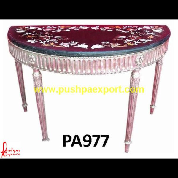 Modern Silver Engraved Side Table PA977 small silver table,small silver coffee table,silver wood coffee table,silver vanity table,silver vanity desk,silver sofa table,silver glass table,silver glass console table,silver glass coffee ta.jpg