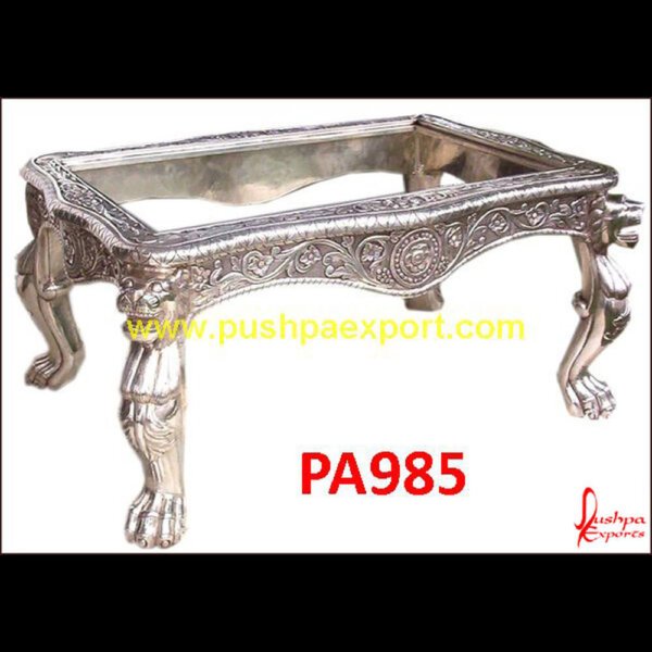 Silver Metal Carving Console Table PA985 round silver coffee table,silver coffee table set,silver console table,silver table,black and silver coffee table,Silver carved accent table,Silver carved console table.jpg