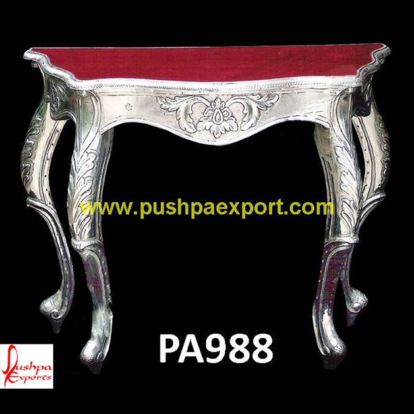 Modern Silver Carving  Side Table PA988 round silver coffee table,silver coffee table set,silver console table,silver table,black and silver coffee table,Silver carved accent table,Silver carved console table.jpg