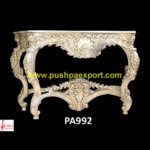 Silver Carved Console