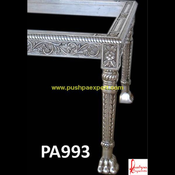 Modern Silver Engraved Console Table PA993 small silver table,small silver coffee table,silver wood coffee table,silver vanity table,silver vanity desk,silver sofa table,silver glass table,silver glass console table,silver glass coffee ta.jpg