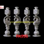 Silver Metal Carving Accent Table Legs