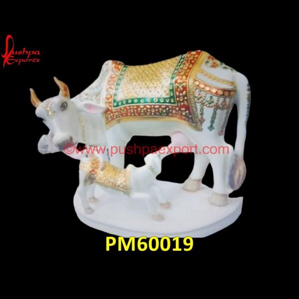 Marble Cow And Calf Decor Statue PM60019 animal marble statue,animal marble statue,marble animal sculpture,marble animal statue,marble cow statue,marble cow sculpture,White marble cow statue,White marble cow sculpture.jpg