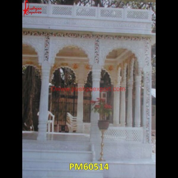 White Marble Pergola PM60514 gazebo stone pillars,gazebo with stone pillars,marble chatri,marble column gazebo,marble gazebo outdoor,marble pergola,outdoor marble gazebo,red stone chatri,round marble gazebo,sa.jpg