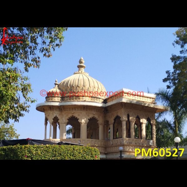 Sandstone Chatri For Garden PM60527 stone garden gazebo,stone gazebo designs,stone patio with gazebo,stone pillar gazebo,white marble gazebo,antique stone gazebo,black marble gazebo,circular gazebo marble,hexagon mar.jpg