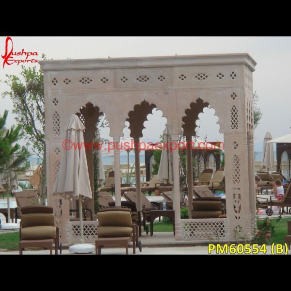 PM60554 (B) sandstone gazebo,stone and wood gazebo,stone chatri,stone column gazebo,stone garden gazebo,stone gazebo designs,stone patio with gazebo,stone pillar gazebo,white marble gazebo,ant.jpg