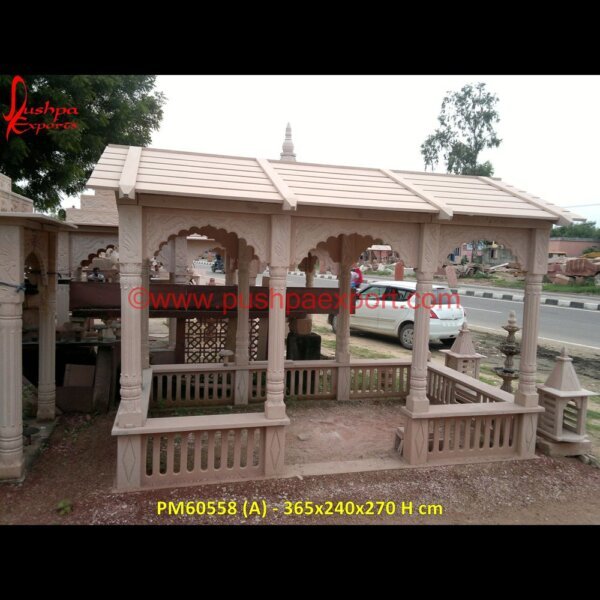 Stone Gazebo PM60558 (A) - 365x240x270 H cm antique stone gazebo,black marble gazebo,circular gazebo marble,hexagon marble gazebo,how to build a stone gazebo,italian marble gazebo,jodhpur stone chatri,marble baradari,marble.jpg