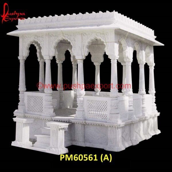 Marble Gazebo With Pillars PM60561 (A) italian marble gazebo,jodhpur stone chatri,marble baradari,marble gazebo with dome,marble stone gazebo,natural stone for gazebo,roman marble gazebo,stone baradari,marble gazebo,sto.jpg