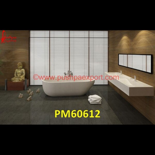 Modern Bathroom White Marble Bathtub PM60612 solid stone bathtub,solid marble tub,solid marble bathtub,solid granite tub,sandstone bathtub,round stone bathtub,round marble bathtub,riverstone bathtub,river stone bathtub,river.jpg