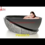 Modern Black Marble Bathtub For Home