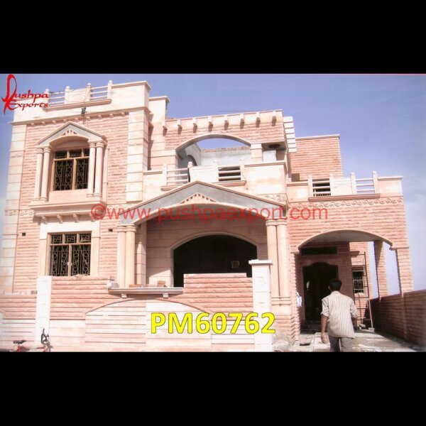 Handicraft Jodhpur Stone Front Home Elevation PM60762 stone cladding front elevation,stone elevation for house,stone elevation jali,stone elevation texture,stone elevation tiles,stone front elevation,stone house elevation,stone jali f.jpg