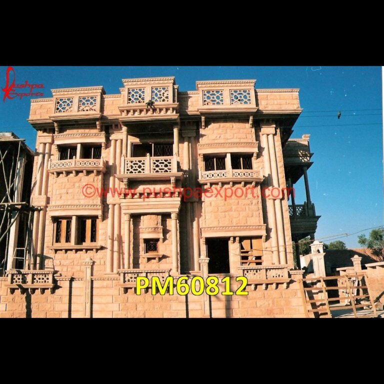 Carved Jodhpur Stone Front Elevation Silver Furniture, White Metal ...