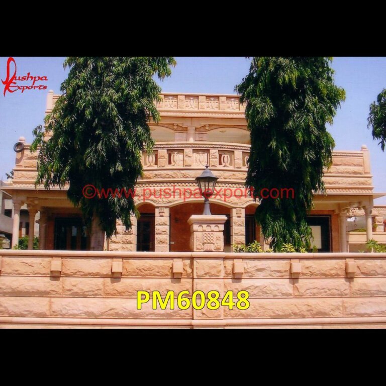 Jodhpur Stone Cladding Front Elevation Silver Furniture, White Metal ...