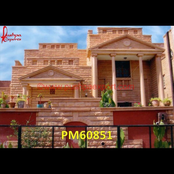 Hand Carved Front Elevation in Pink Stone PM60851 granite elevation stones,how to design front elevation,jaisalmer stone elevation,jodhpur stone elevation design,jodhpur stone front elevation,marble elevation,natural elevation sto.jpg