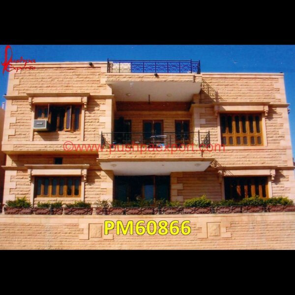 Pink Sandstone Outdoor Front Elevation PM60866 stone front elevation,stone house elevation,stone jali for elevation,stone wall elevation,travertine elevation,wall elevation stone tiles,yellowstone elevation,black stone elevatio.jpg