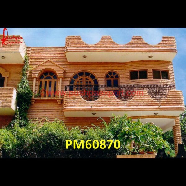 Hand Carved Pink Sandstone Front Elevation PM60870 travertine elevation,wall elevation stone tiles,yellowstone elevation,black stone elevation,brick and stone elevations,elevation jodhpur stone house design,elevation marble tiles,e.jpg